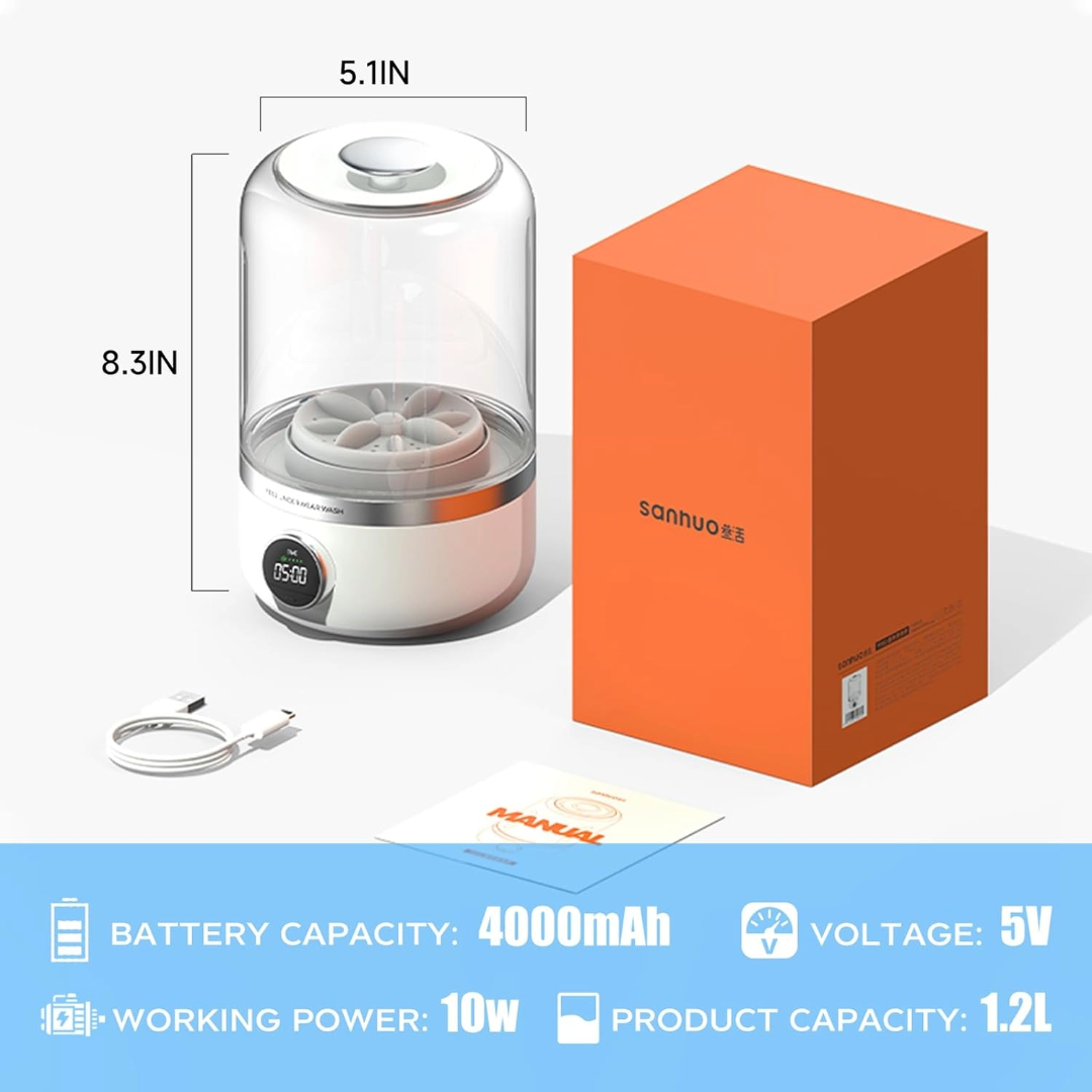 Wireless washing machine portable cleaner